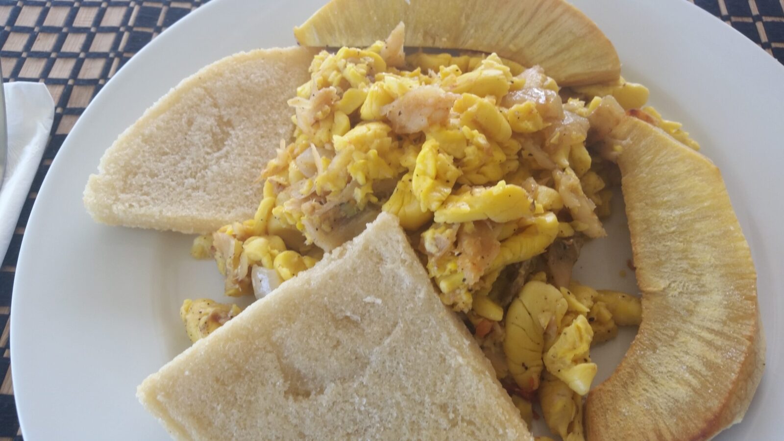 Ackee-and-saltfish-with-bammy-and-breadfruit