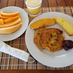 Codfish Fritters with Breadfruit and chutney