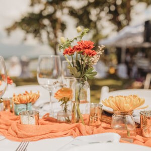 Table setting with background
