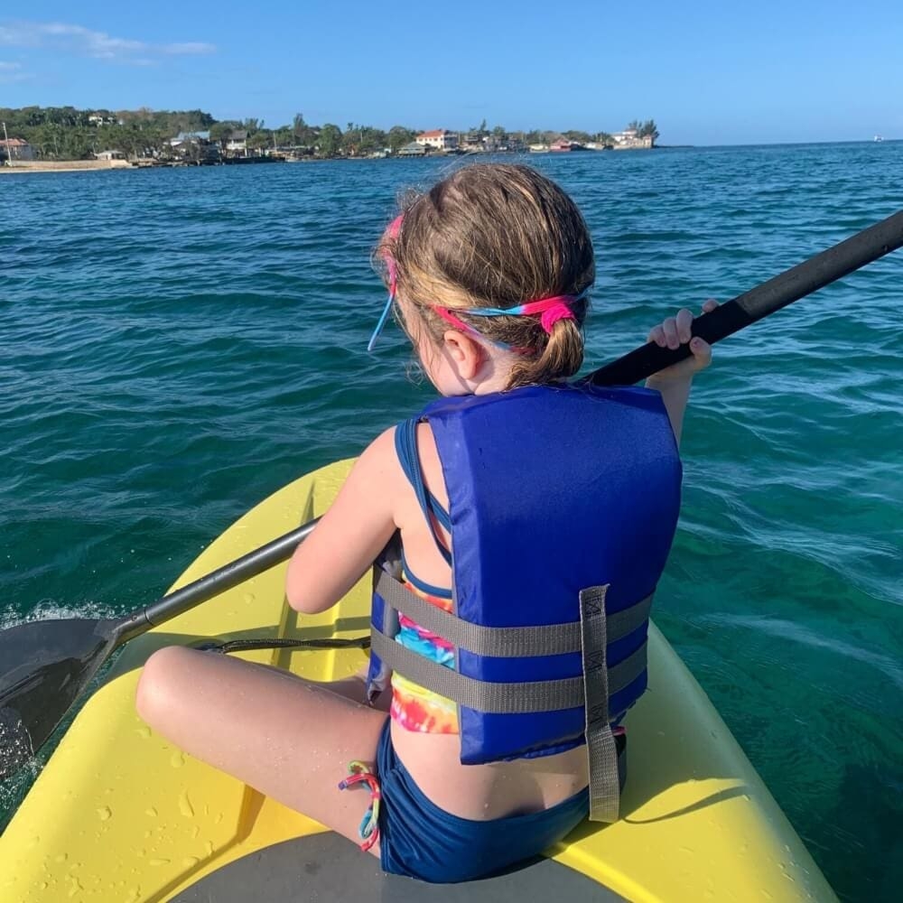 Girl on paddle board